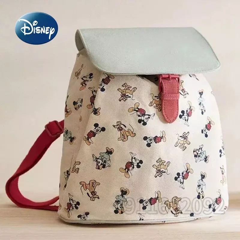 حقيبة ظهر ديزني ميكي جديدة حقيبة ظهر نسائية عصرية ذات علامة تجارية فاخرة حقيبة مدرسية للبنات ذات سعة كبيرة ذات جودة عالية
