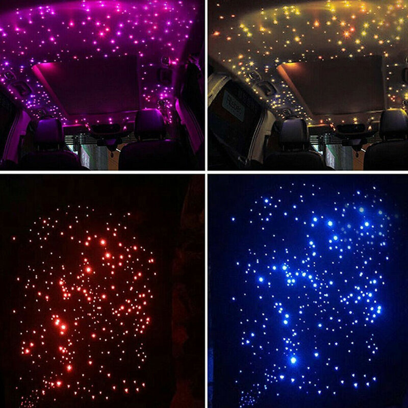 مجموعة أضواء السقف من الألياف الضوئية المرصعة بالنجم ، تحكم بتطبيق الموسيقى ، مصباح سقف السيارة ، ديكور المنزل ، RGB ، 20W