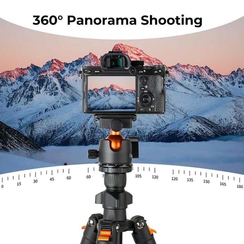 K & F مفهوم المحمولة كاميرا السفر ترايبود مرنة فلوغ ترايبود مع 360 درجة الكرة رئيس الإفراج السريع لكانون نيكون سوني DSLR