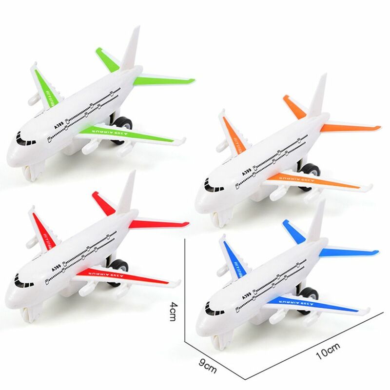 البلاستيك التراجع طائرة محاكاة نموذج للأطفال ، لعبة تعليمية الطائرات ، التراجع الطائرة ، لون عشوائي ، 4 قطعة