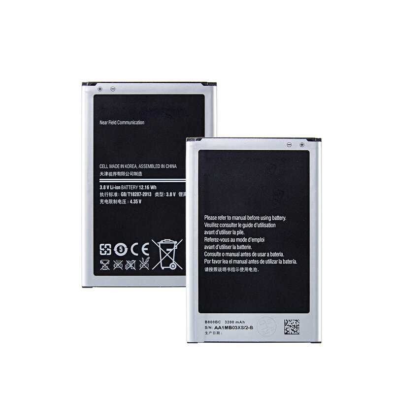 بطارية لسامسونج جالاكسي نوت 3 ، B800BC ، B800BC ، B800BU ، N900 ، N9002 ، N9005 ، N9006 ، N9008 ، بطارية بديلة جديدة تمامًا مع NFC