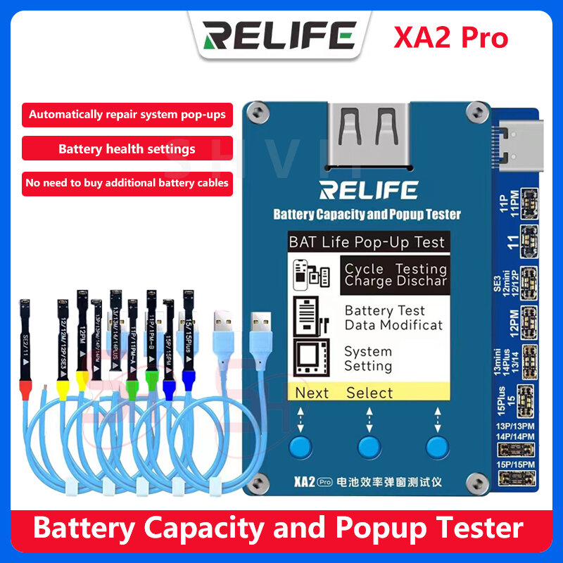 RELIFE XA2 Pro OSS W09Pro اختبار كفاءة البطارية المنبثقة ، سلسلة iPhone 11-15 ، حل النافذة ، تعديل كفاءة البطارية #1