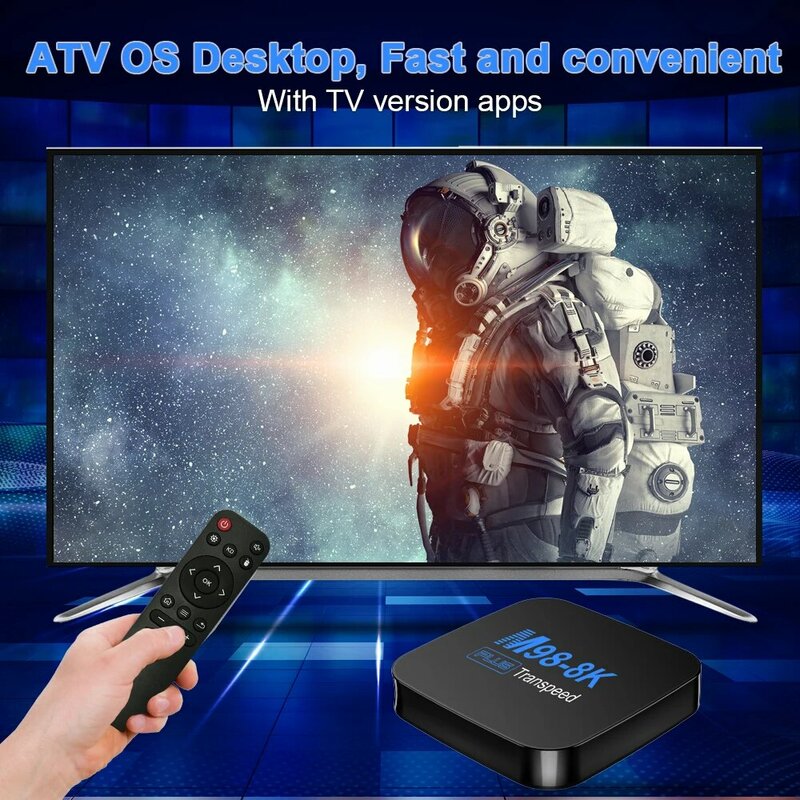 Transpeed ATV andid 13 TV Box Allwinner H618 مع تطبيقات التلفزيون BT5.0 ثنائي M Wifi دعم 8K فيديو 3D Set Top Box