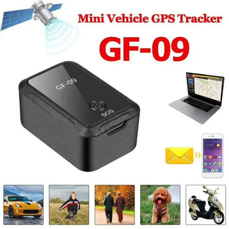 جهاز تعقب سيارة مغناطيسي صغير بنظام تحديد المواقع ، تتبع في الوقت الحقيقي ، جهاز تحديد المواقع ، GF09 GSM