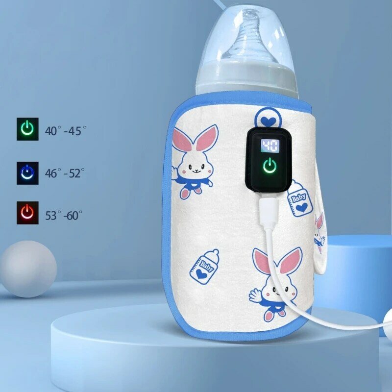 USB الحليب دفئا أكياس السفر المياه الحرارة حارس شاشة ديجيتال سخان زجاجة الطفل