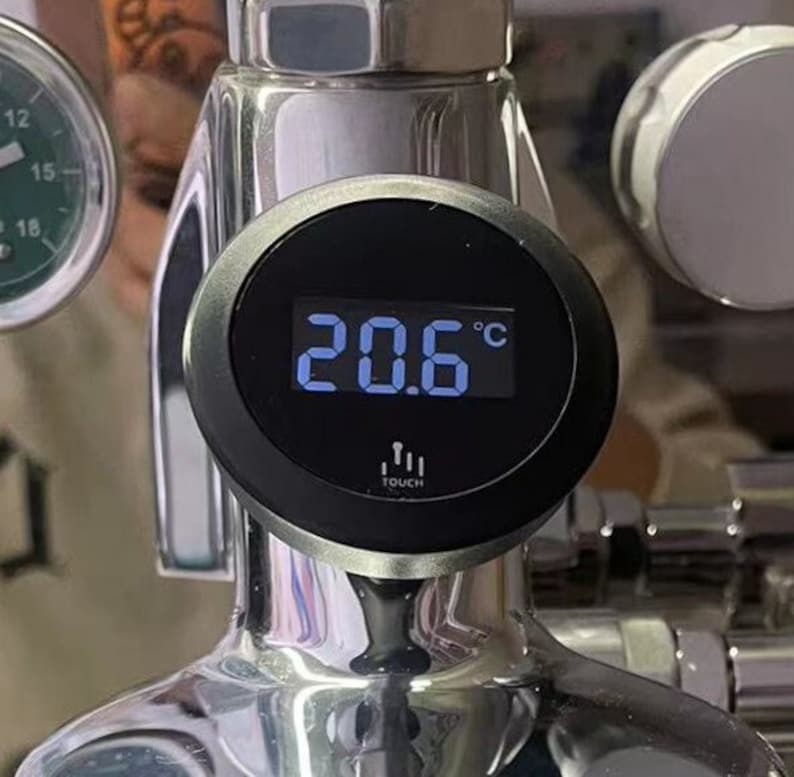 مقياس الحرارة لآلات القهوة مجموعة E61 ، رصد الدقة ، ضوء الخلفية التي تعمل باللمس