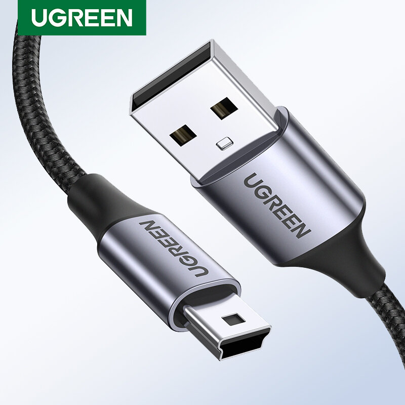 Ugreen Mini كابل يو اس بي USB صغير إلى USB شاحن بيانات سريع كابل ل MP3 MP4 لاعب جهاز تسجيل فيديو رقمي للسيارات لتحديد المواقع كاميرا رقمية HDD USB صغير