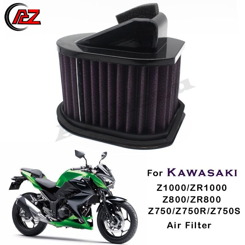 لكاواساكي Z800 Z750 2004- 2007 2008 2009 2010 2011 2012 Z1000 03-09 دراجة نارية تدفق الهواء فلتر عنصر نظافة استبدال