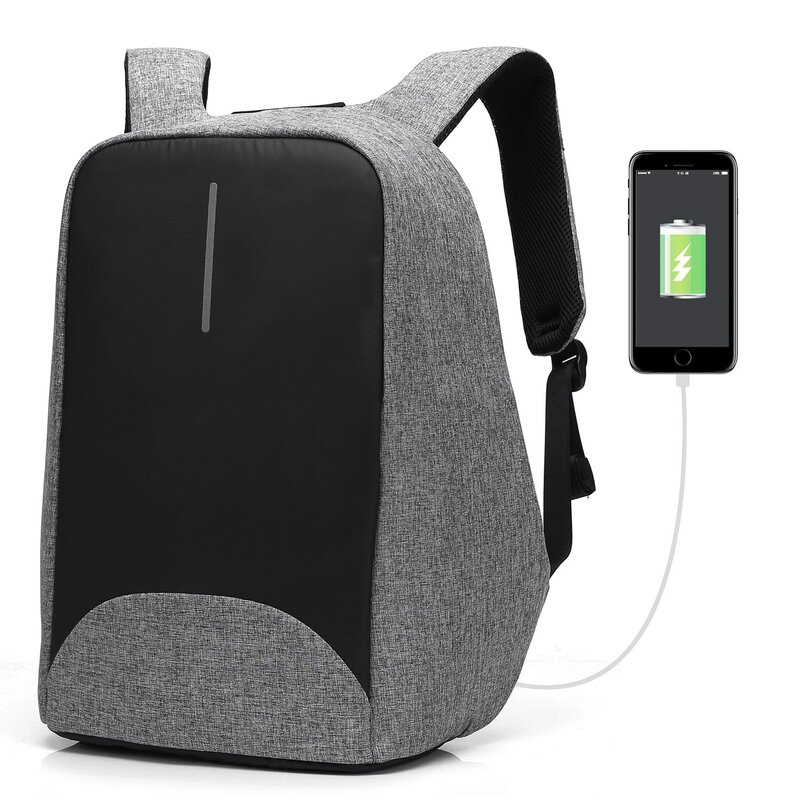 Dropshipping 15.6 Inch Laptop Backpack with USB Port Charging City Anti-theft Bag Functional Knapsack Water-resistant