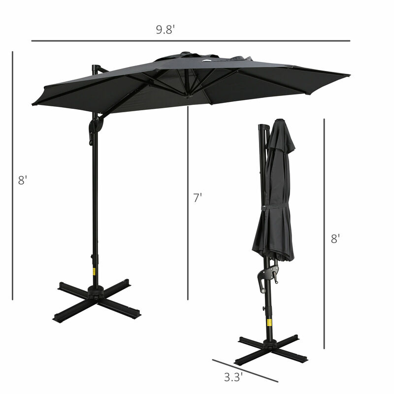 مظلة الشرفة في الهواء الطلق مغطاة مظلة ، مقاومة للأشعة فوق البنفسجية ، دوران 360