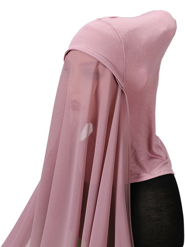 175X70CM لحظة الشيفون الحجاب مسلم الداخلية عقال النساء غطاء بونيه طويل شال مع جيرسي غطاء الرقبة غطاء الرقبة غطاء الرأس