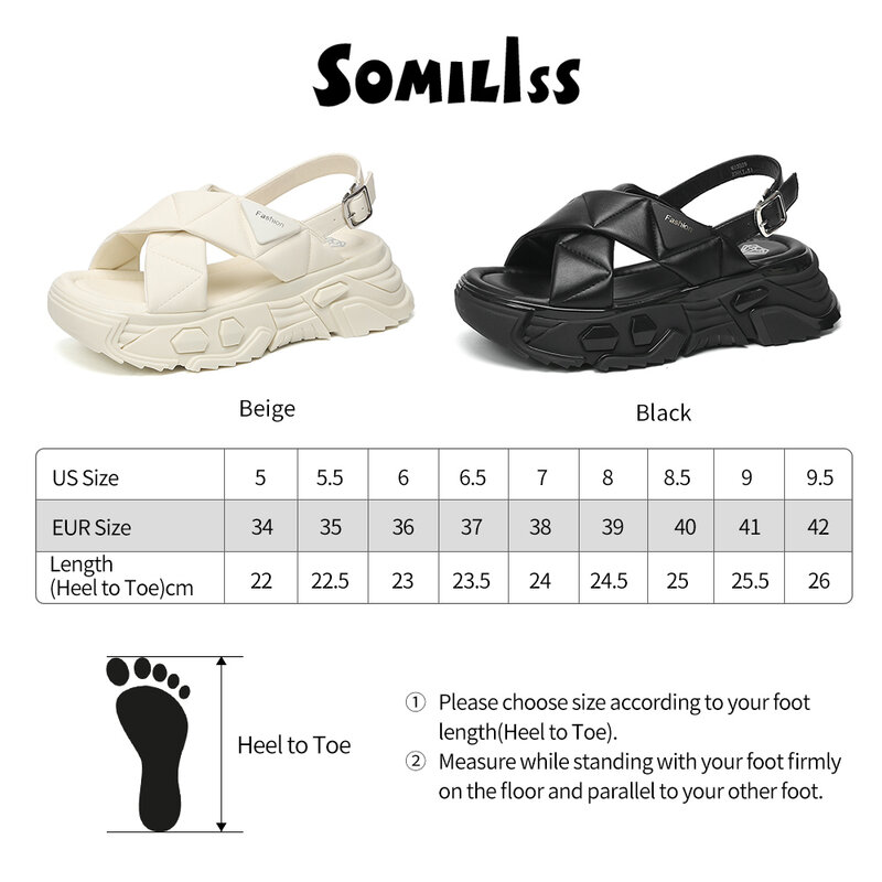 SOMILISS النساء الصيف منصة الصنادل مشبك حزام البيئية ستوكات جلد السيدات موضة شقة أحذية غير رسمية للنساء
