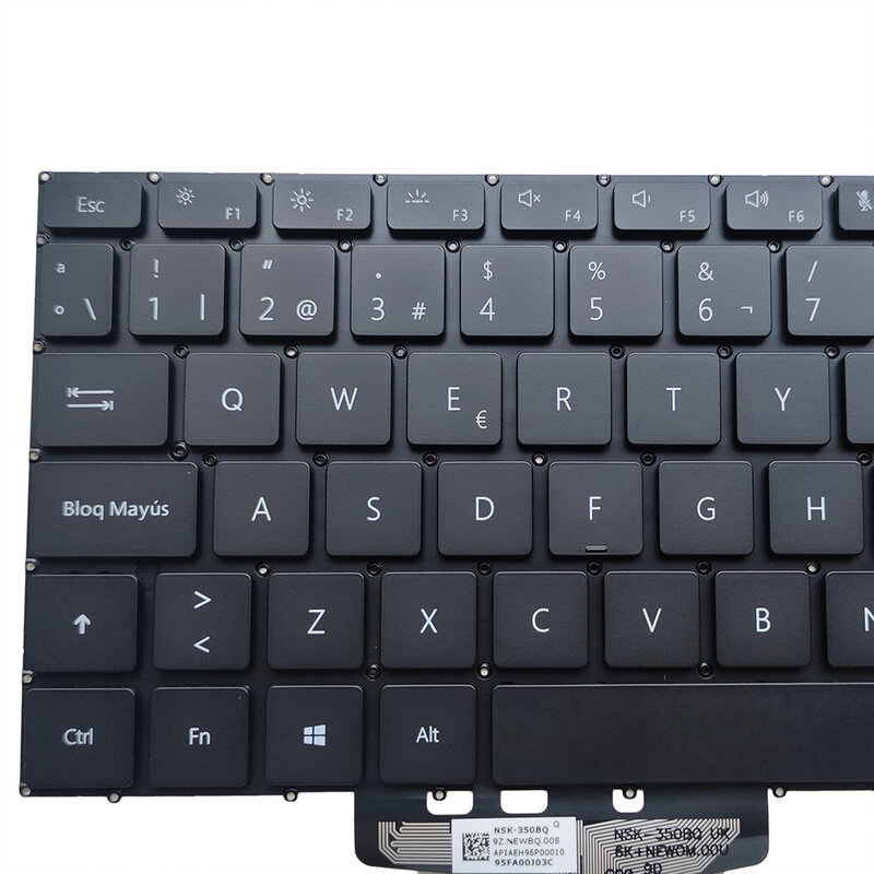 اللاتينية الإسبانية لوحة المفاتيح الخلفية كيكابس لهواوي MateBook 13 HN-W19R W19L WRT-W09 W19 W29 WRTB-WFE9L W60 9Z.NEWBN.00Q