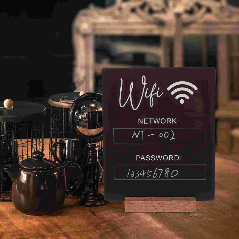 علامة كلمة مرور واي فاي للضيوف ، شبكة لاسلكية أكريليك ، تذكير منزلي ، طاولة حساب ، فندق ، ديكور ، تذكير