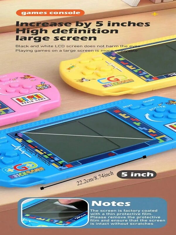 وحدة التحكم في ألعاب PSP Tetris المحمولة للأطفال ، لعبة من 23 فئة ، وحدة التحكم في ألعاب الجيب ، ألعاب للأطفال ، بطارية غير مدرجة ، أو"
