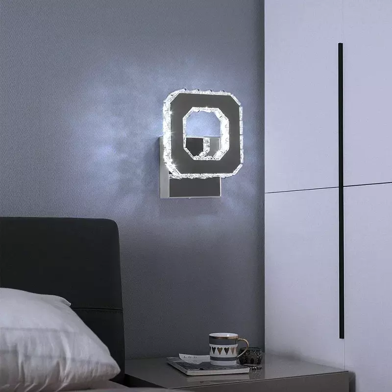 مصباح جداري LED كريستالي إبداعي ، جانب سرير حديث ، ممر ، ممر ، شمعدان ، غرفة معيشة ، تركيبات ديكور إضاءة