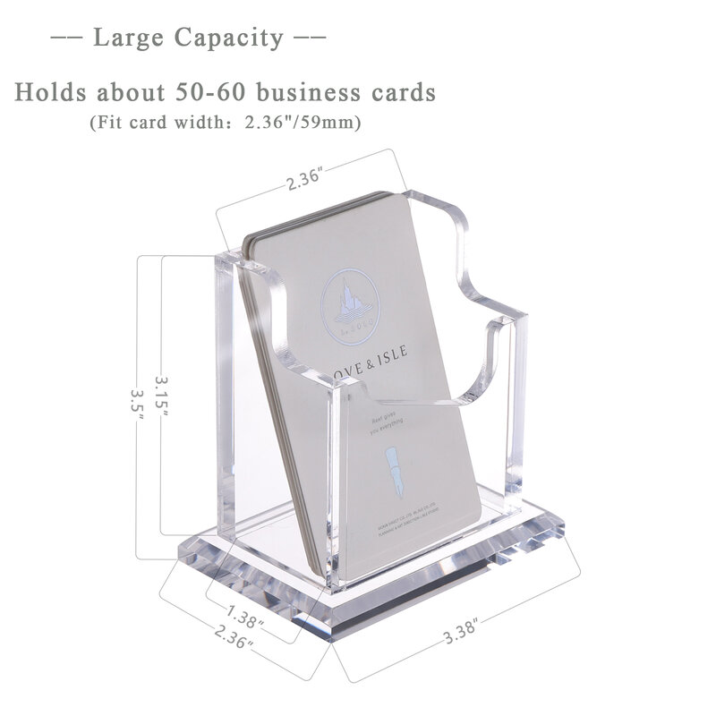 SANRUI حامل بطاقة الأعمال لمكتب عمودي بطاقة عرض موقف واضح الاكريليك 1 الطبقة 1 جيب