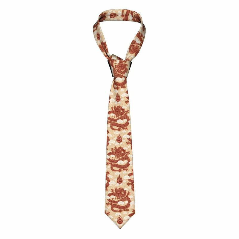 ربطة عنق رائعة على شكل تنين صيني ، ربطات عنق صينية واسعة ، هيب هوب ، ربطة عنق في الشارع ، عمل ، عرض 8 +