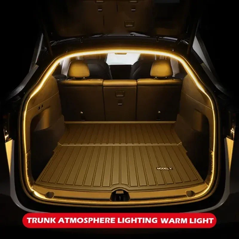 ضوء LED لأنبوب السيليكون الأمامي ، ملحقات تعديل السيارة ، صندوق الغيار ، ضوء الجو ، نموذج تسلا 3 Y ، 12V