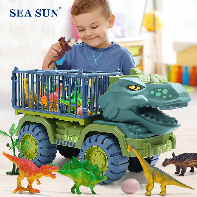 شاحنة نقل ديناصور لعبة للأطفال ، سيارة ديناصور ، نقل شاحنة ، نموذج حيوان ، tirannosaurus Rex ، لعبة ، هدية عيد ميلاد