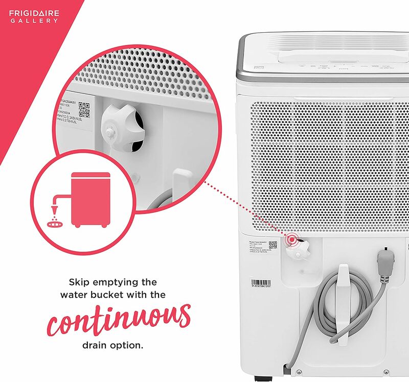 جهاز إزالة الرطوبة من الدوامة ، مؤين هواء مدمج ، سعة 50 نصف لتر ، متصل بشبكة واي فاي ، سهل التنظيف ، قابل للغسل
