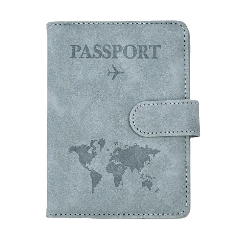 بو الجلود غطاء جواز سفر للرجال والنساء ، حامل بطاقة الائتمان ، محفظة السفر ، حافظة واقية
