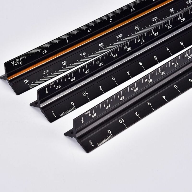 مقياس المعادن حاكم القرطاسية حاكم فني متعدد الألوان أدوات قياس للطلاب المهندس المعماري