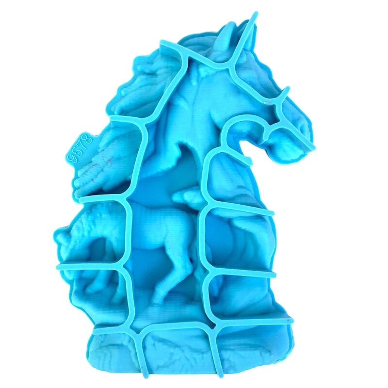 قالب منحوتات الحصان المجوف سهل القالب من السيليكون تماثيل الحصان زخرفة صنع القالب لعشاق صناعة يدوية
