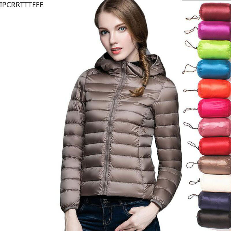 2023 New Long Sleeve Coats Body Warm Puffer Jacket Autumn Winter Down Jacket Women Coat Warm Ultralight Hooded Jackets