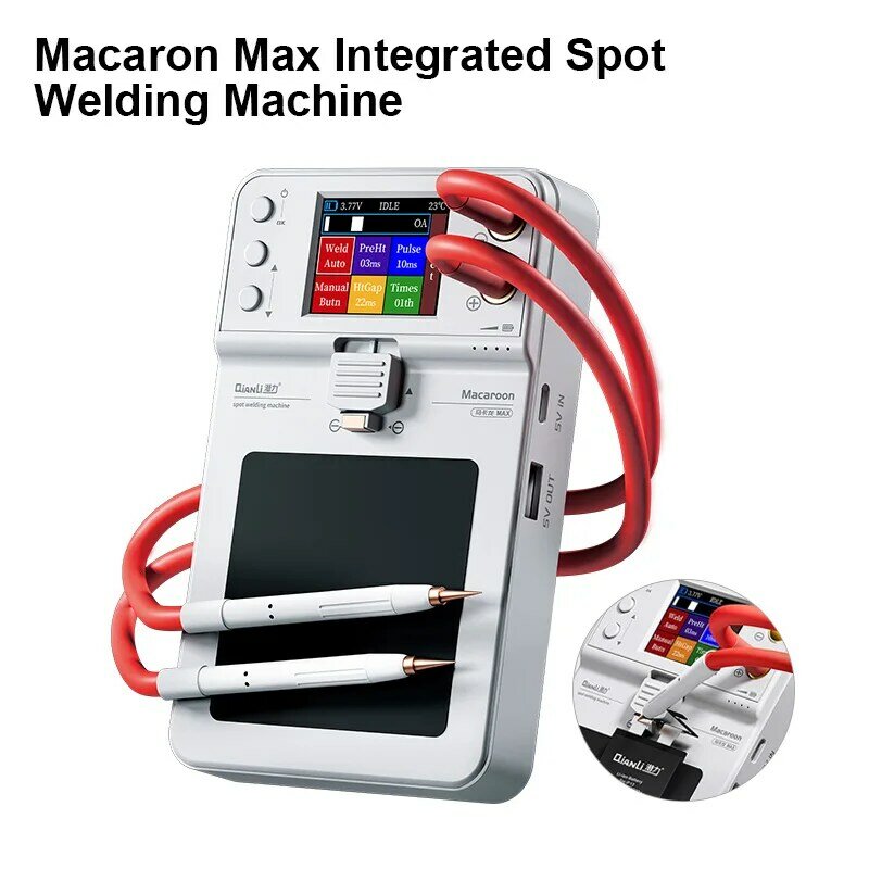 آلة لحام البقعة المتكاملة QianLi Macaron Max ، محمولة ، نبضة مزدوجة ، لحام البطارية ، أدوات الإصلاح