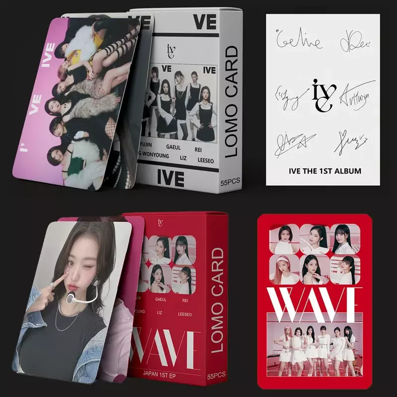 55pcs/set Kpop IVE 2023 Album Photocards Seaon's Greetings New Album Lomo Cards 2023 Ready, Get Set, Live Photos Cards Set