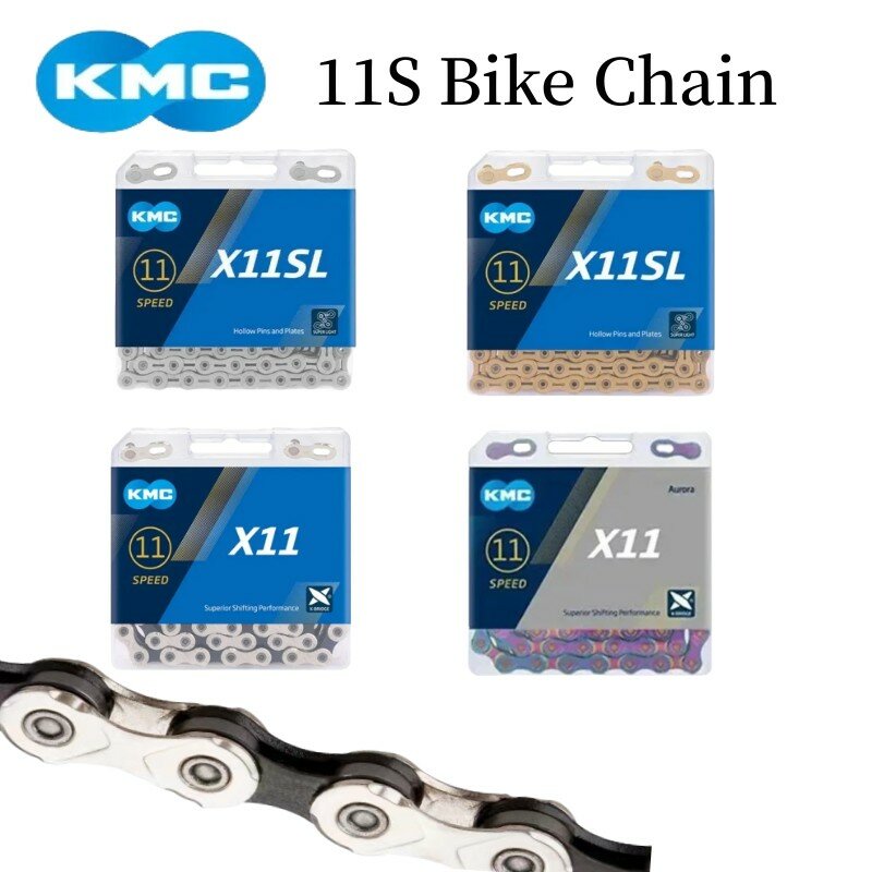 سلسلة دراجات الطريق MTB X11SL ، 11 فولت ، 11 عجلة السرعة ، قطع غيار دراجات SRAM Shimano ، الفضة والذهب