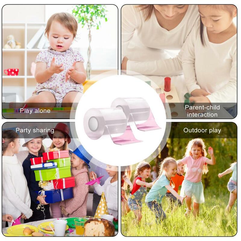 مجموعة شريط آمن للأطفال والكبار ، مجموعة فقاعات إبداعية ، فقاعات نطاطة سهلة الاستخدام ، مشغولات ممتعة