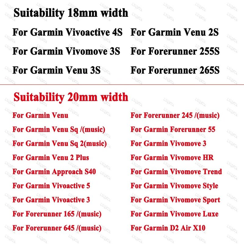 حزام لـ Garmin Venu Sq 2 Plus ، سوار ، سوار ، Vivoactive 4S ، 3 ، 5 ، سوار معصم بديل ، 18 ، 20