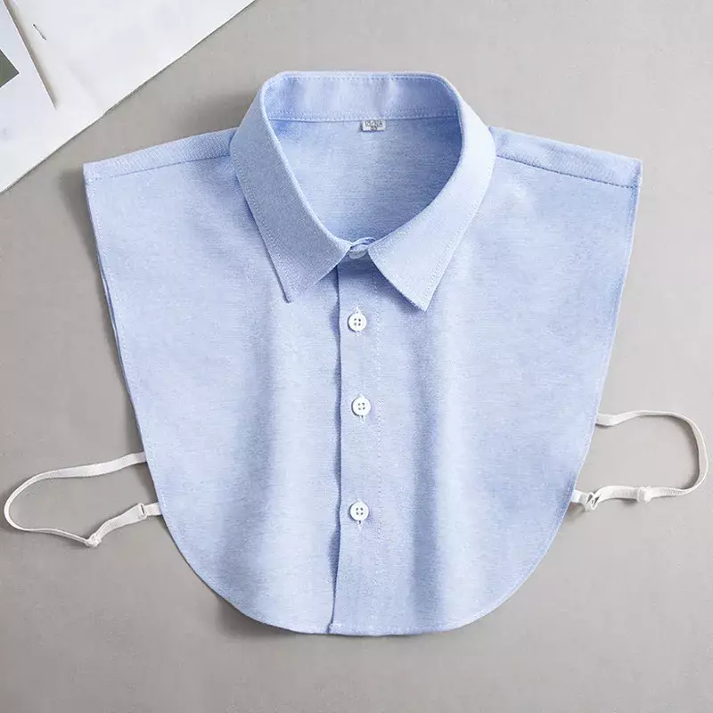 Oxford Textile Cotton Fake Collar for Men Unisex Versatile Spring Summer Fashion Business Collar Inside Office Work Fake Shirt