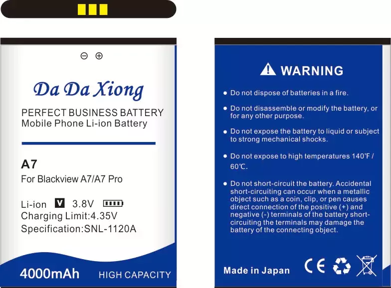 بطارية عالية الجودة للهاتف الذكي Blackview ، دورة DaXiong 0 ، 4000mAh ، A7 Pro