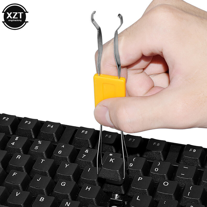 Keycap مجتذب اكسسوارات تفريغ 2 في 1 للألعاب مفاتيح لوحة المفاتيح أداة إزالة العالمي الأسود تحديد دائم سهل الاستخدام
