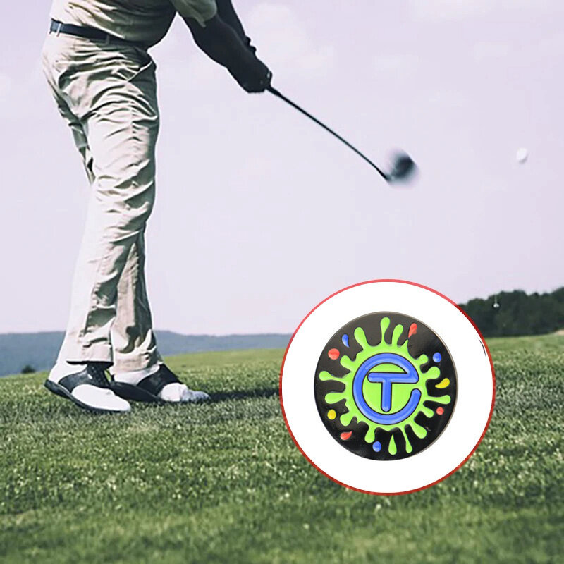 علامة كرة الجولف مع علامة مشبك قبعة مغناطيسية ، علامة الجولف ، أدوات مساعدة للتدريب على هدية لاعب الجولف ، لوازم علامة كرة الجولف