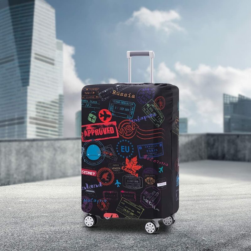Go Travel-World غطاء للأمتعة قابل للغسل حقيبة حامي المضادة للخدش حافظة لحقيبة السفر يناسب الأمتعة 18-32 بوصة