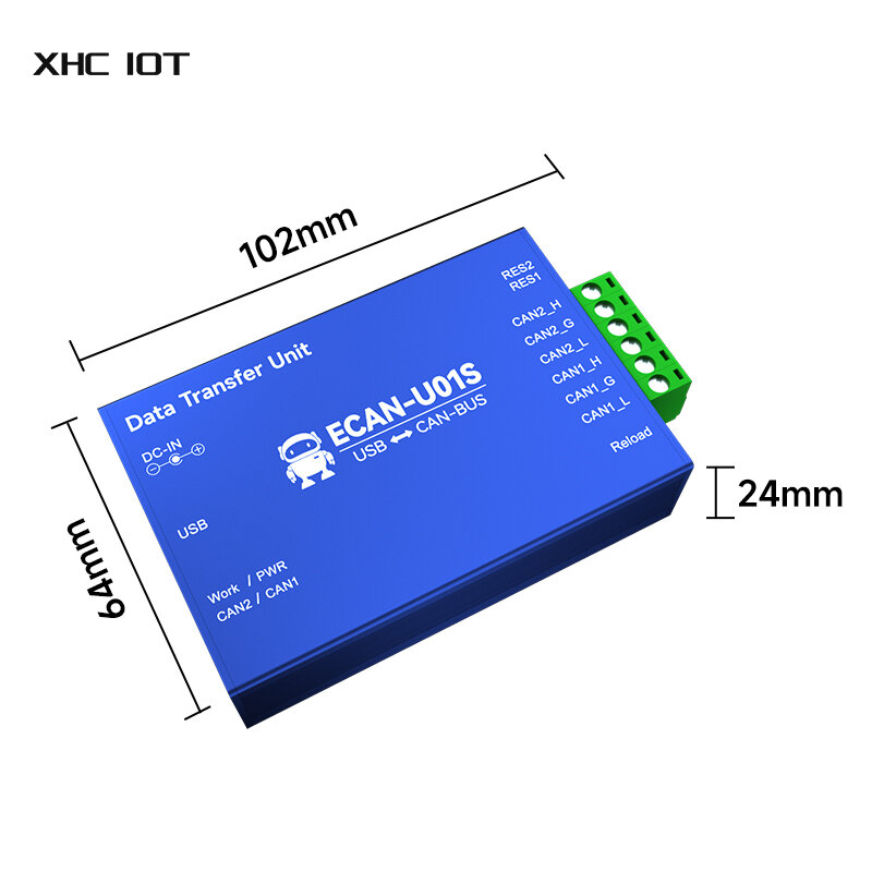 يمكن لمحول USB CAN2.0 Debugger ، XHCIOT ، Bus ، محلل الحافلة ، جهاز الإرسال والاستقبال ثنائي الاتجاه ، جهاز الإرسال والاستقبال المحمول