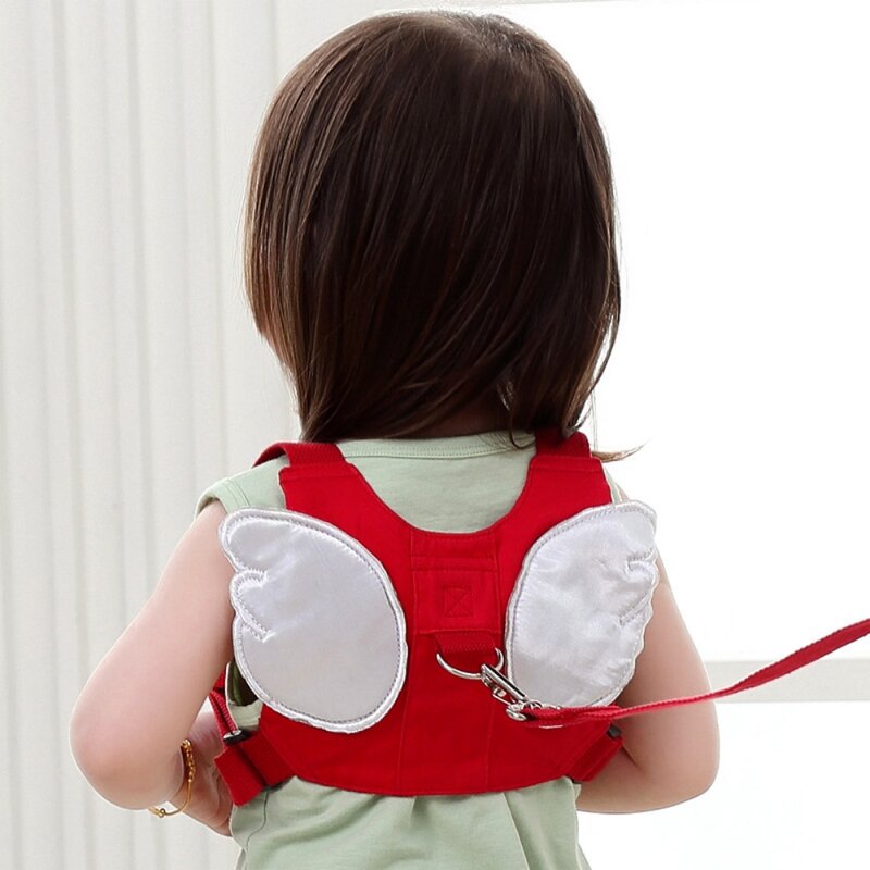 سلامة الطفل المقود الكرتون بروتابلي تنفس حزام قابل للتعديل الملاك الجناح طفل المقود مكافحة خسر في الهواء الطلق الطفل المشي تسخير