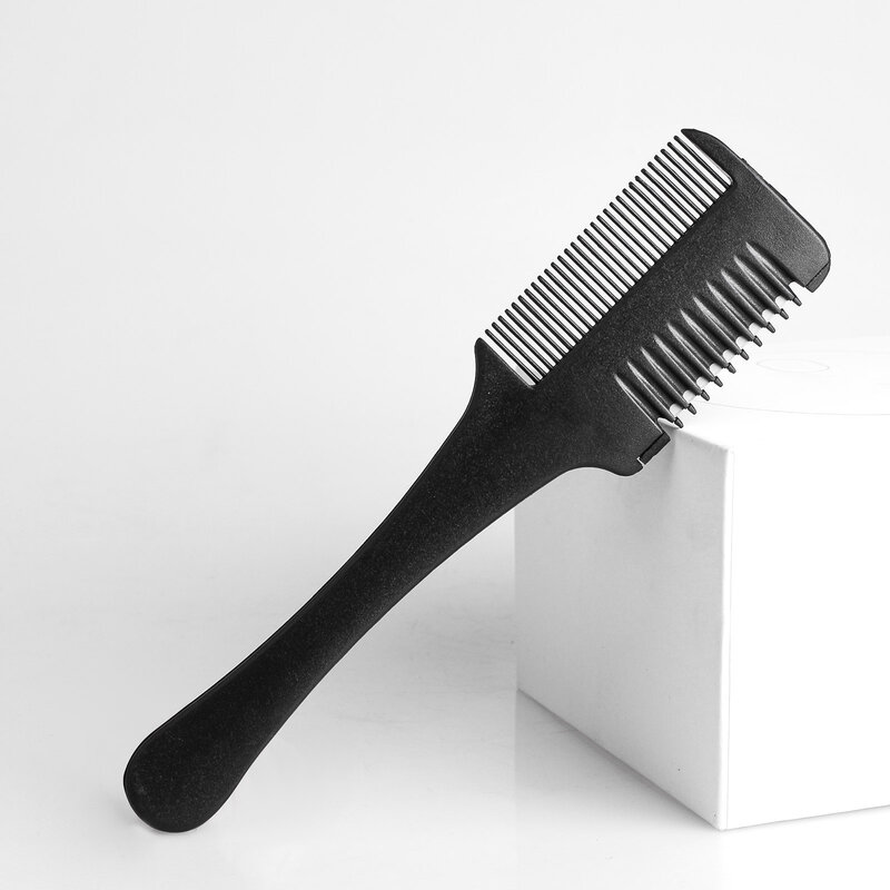 مشط حلاقة الشعر ثنائي الغرض ، أداة تخفيف الشعر ، سكين الحلاقة المحمولة ، شفرة الفولاذ المقاوم للصدأ
