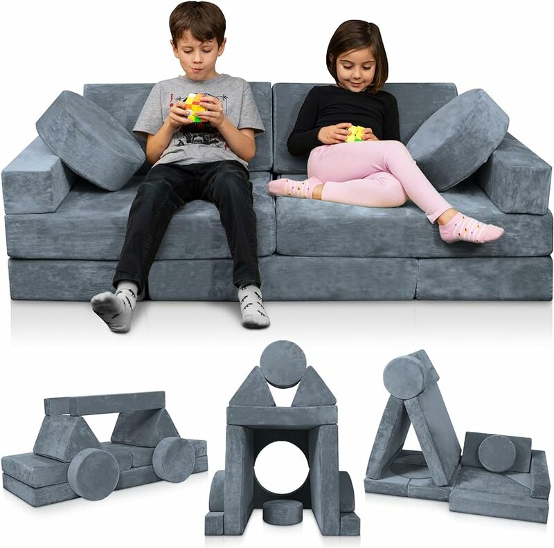 أريكة مقطعية للأطفال ، أثاث غرفة اللعب للأطفال الصغار ، رغوة قابلة للتحويل ، طفل وغرفة نوم