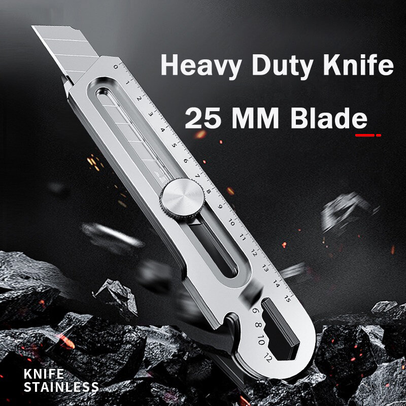 الثقيلة متعددة الوظائف فائدة سكين ، الفولاذ المقاوم للصدأ ، أدوات قطع خلفية كبيرة ، سكين المهنية ، 25 مللي متر