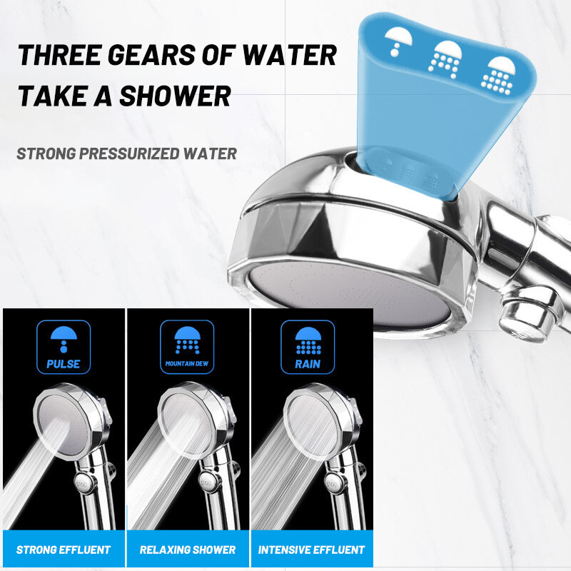 ZHANGJI توفير المياه ارتفاع ضغط دش رئيس اليد عقد مستديرة ملحقات الحمام الكروم ABS رؤوس الدش