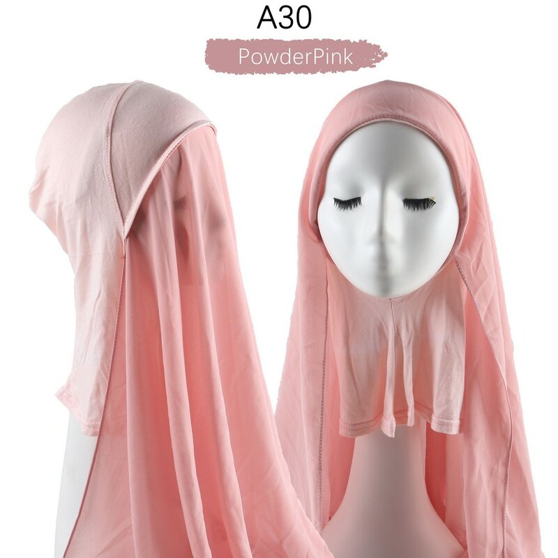 قبعات حجاب داخلية للنساء المسلمات وشاح حجاب فوري مع غطاء كامل للحجاب الداخلي غطاء رأس لف بونيه عمامة