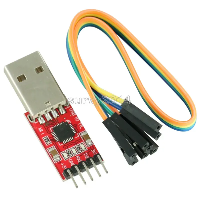 محول تسلسلي مع خط دوبونت ، USB 2.0 إلى TTL ، UART STC تنزيل ، وحدة 5Pin ، CP2102 ، 45x14x8 مللي متر ، 1Set