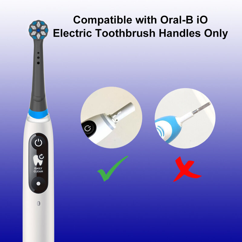 رؤوس تبديل فرشاة الأسنان الكهربائية ، في نهاية المطاف نظيفة ، الدورية Powerhea ، متوافق مع أورال-B iO 3 ، 4 ، 5 ، 6 ، 7 ، 8 ، 9 سلسلة