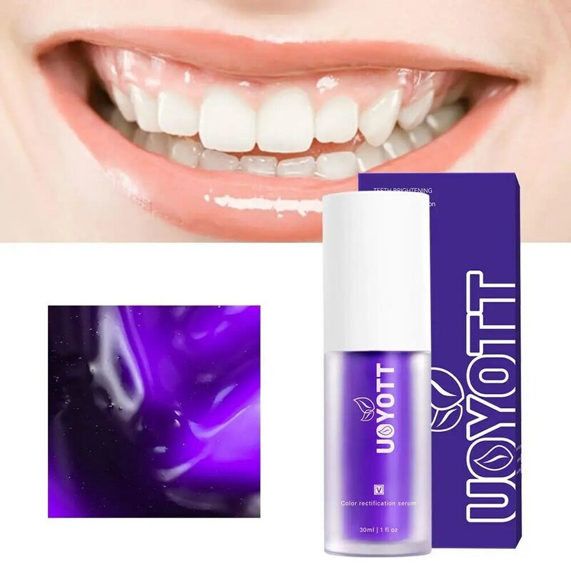 معجون الأسنان الأرجواني Gingiva ، ينظف تجويف الفم ، يضيء الأبيض ، وإزالة الأصفر ، والعناية بالأسنان ، وحماية الأسنان ، X4F8 ، 30 مللي