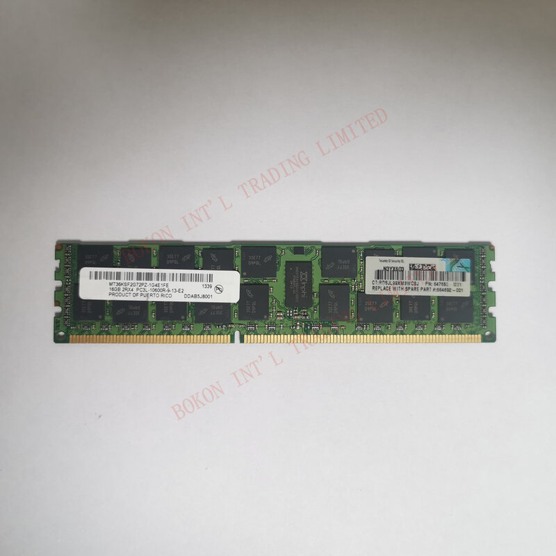 ذاكرة مضيف الخادم ، DDR3 ، MT36KSF2G72PZ ، 1G4E1FE ، RAM PC dddr3 ، 16GB ، 2RX4